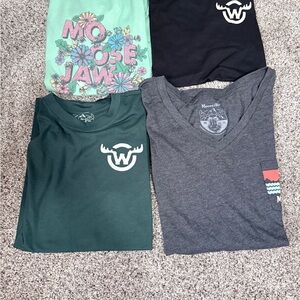 Moosejaw Women's Short Sleeve Tees - Floral Green, Black, Dark Green, Charcoal